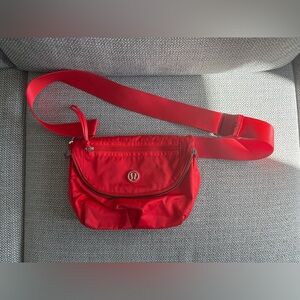 lululemon athletica Red Nylon Crossbody Belt Bag